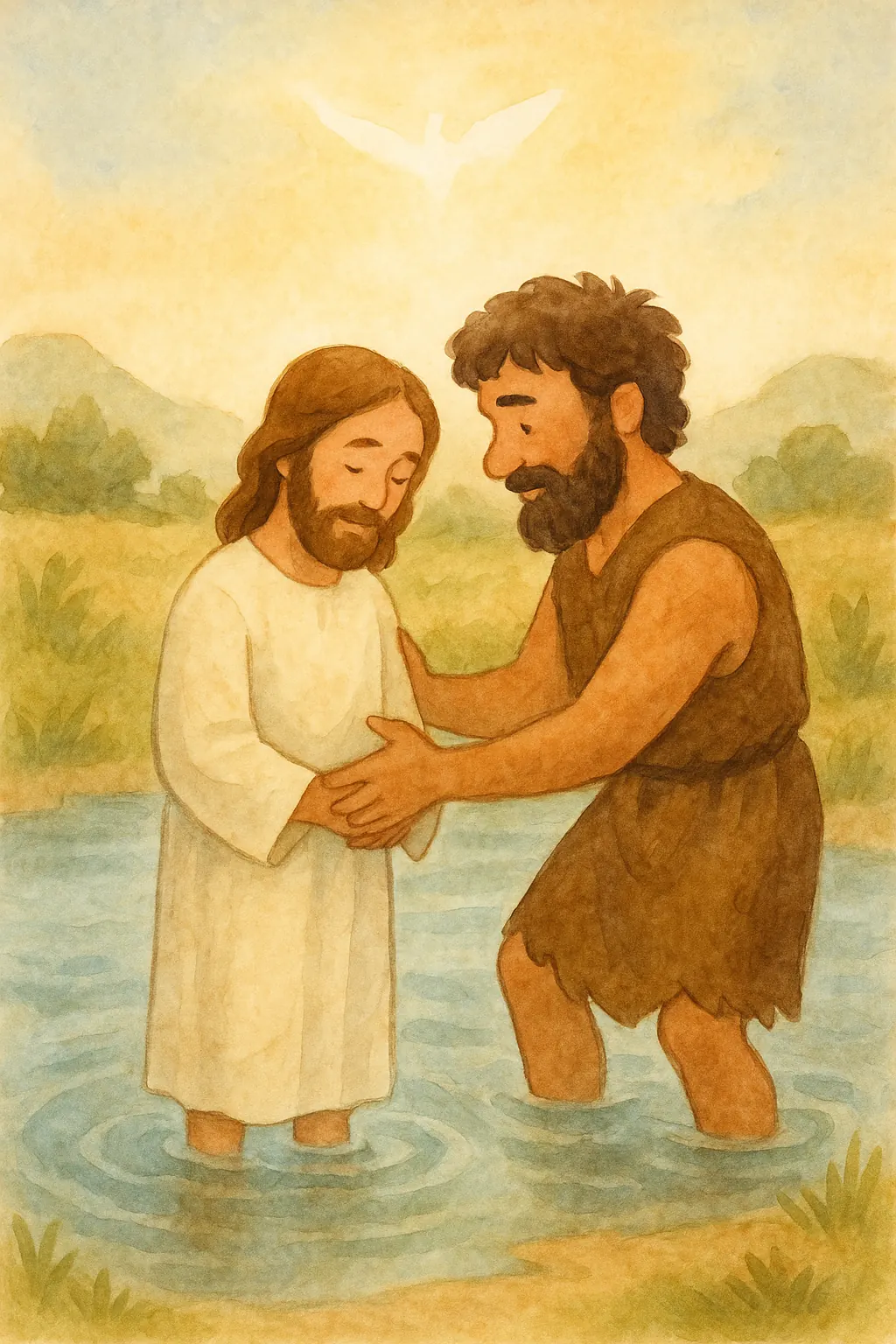 Jesus na água